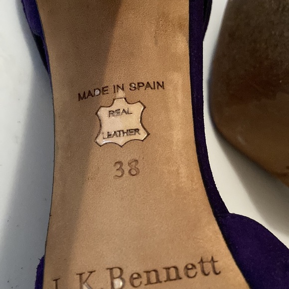 L.K.Bennett T-Strap Suede Platform Sandals - Picture 9 of 16
